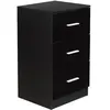 Image de Caisson de bureau meuble de rangement avec 3 tiroirs pour documents noir
