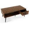 Image de CostwayTable Basse Industrielle 109 x 55 x 44,5 CM avec 1 Tiroir et Etagère de Stockage Cadre en Métal