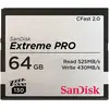 Image de SANDISK CFast Card Extreme Pro 64GB (64 Go, CFast 2.0), Carte mémoire, Noir, Argent