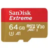 Image de SanDisk Extreme - Carte mémoire flash (adaptateur microSDXC vers SD inclus(e)) - 64 Go - A1 / Video Class V30 / UHS-I U3 - microSDXC UHS-I