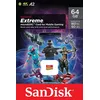 Image de SanDisk Extreme - Carte mémoire flash - 64 Go - A2 / Video Class V30 / UHS-I U3 / Class10 - microSDXC UHS-I
