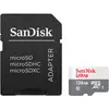 Image de SANDISK Ultra Lite microSDXC Ad. 128GB 100MB/s (128 Go, microSDXC, U1, UHS-I), Carte mémoire, Gris, Blanc