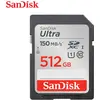 Image de Carte SD SanDisk 128 Go Ultra Carte SD SDHC UHS-I et carte mémoire SDXC 32 Go 64 Go 256 Go 512 Go Carte SD Originale pour Appareil Photo Jusqu'à 120-150 Mo/s Carte Flash  512GB 