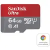 Image de SANDISK Ultra (64 Go, microSDXC, U1, UHS-I), Carte mémoire, Gris, Rouge