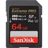 Image de SANDISK Extreme PRO UHS-II V60 (64 Go, SDXC, U3, UHS-II), Carte mémoire, Rouge, Noir