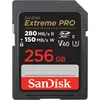 Image de SANDISK Extreme PRO UHS-II V60 (256 Go, SDXC, U3, UHS-II), Carte mémoire, Rouge, Noir