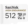 Image de SANDISK High Endurance (512 Go, microSDXC, U3, UHS-I), Carte mémoire, Blanc