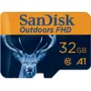 Image de SanDisk Outdoors FHD MicroSDHC UHS-I Card with SD Adapter - 32GB Single Pack MicroSD Card - SDSQUNR-032G-GN6VA