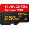Image de Sandisk Extreme Pro (256 Go, microSDXC, U3, UHS-I), Carte mémoire, Or, Rouge, Noir