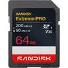 Image de SANDISK Extreme PRO UHS-I (64 Go, SDXC, U3, UHS-I), Carte mémoire, Rouge, Noir