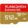 Image de Sandisk Extreme Go (512 Go, microSDXC, U3, UHS-I), Carte mémoire, Or, Rouge