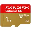 Image de SANDISK Extreme Go (1000 Go, microSDHC, microSDXC, U3, UHS-I), Carte mémoire, Or, Rouge