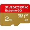 Image de SANDISK Extreme Go (2000 Go, microSDHC, microSDXC, U3, UHS-I), Carte mémoire, Or, Rouge