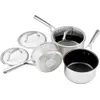 Image de Ninja C63000EU ZEROSTICK Ensemble de 3 casseroles (acier inoxydable), Poêle + casserole, Argent