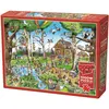 Image de Cobble Hill Puzzle 1000 pieces DoodleTown: Birdwatcher's Paradise (1000 pièces)