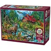 Image de Cobble Hill puzzle 2000 pièces - Red-proofed Cabin (2000 pièces)