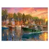 Image de Puzzle Eurographics - Dominic Davison : Coucher de soleil sur le port, 1000 pièces