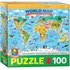 Image de Eurographics Carte du monde illustrée 100 pièces (100 pièces)