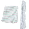Image de Lange Mousseline - Rayures Aqua