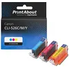 Image de Cartouche compatible Canon CLI-526C/M/Y - 3-couleurs - Multipack