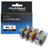 Image de Cartouche compatible Brother LC-3219XLVAL - 4 couleurs - Grande capacité - Multipack