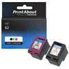 Image de Cartouche compatible HP 62 (N9J71AE) - Noir + 3 couleurs - Multipack