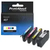 Image de Cartouche compatible Epson 407 (C13T07U41/42/43/440) - 4 couleurs - Multipack