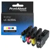 Image de Cartouche compatible Brother LC-3235XL - Noir + 3 couleurs - Multipack
