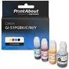 Image de Cartouche compatible Canon GI-51PGBK/C/M/Y - 4 couleurs - Multipack