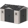 Image de Abri PVC DARK GREY Apex 8,05m² - kit fondation, 2 fenêtres, 2 puits de lumière - Gris
