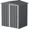 Image de Abri de jardin métal - 1,96m² - kit ancrage - Anthracite