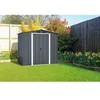Image de Abri de jardin métal DURAMAX Chalet 2,47 m² anthracite 0,33 mm double coulissante