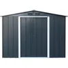 Image de Abri de jardin métal DURAMAX Titan 4,77 m² anthracite 0,33 mm kit d’ancrage