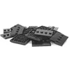 Image de Lego Parts Tile, modifié 3 x 4 avec 4 goujons au centre - Série de collecteur de base pour figurine (PACK de 16 - Noir)