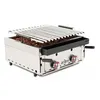 Image de Barbecue à Gaz avec Pierre Volcanique et Grille Inoxydable Côtelée Réglable - Arilex - - Acier inoxydable4 brûleurs 370x600x260mm