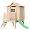 Image de Maisonnette bois avec toboggan Timbela M550A