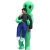 Image de Costumes combinaison de fête carnaval gonflable vêtements drôles Alien Cosplay taille L - Vert