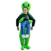 Image de Costumes combinaison de fête carnaval gonflable vêtements drôles Alien Cosplay - Vert
