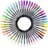 Image de Lot de 48 Stylos à Billes Multicolores en Encre Gel Pailleté pour Dessin Déco Scrapbooking Peinture