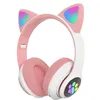 Image de Écouteur Forme d'oreille de chat Lumières LED Pliable Universel-Rose