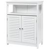 Image de CostwayMeuble de Rangement pour Salle de Bain Meuble sur Pieds en Bois avec Placard 2 Portes pour Salle de Bain Salon Chambre Blanc