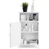 Image de Giantex Meuble de Salle de Bain avec Porte et Étagère Réglable 45 x 30 x 84 CM, Blanc