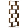 Image de CostwayBibliothèque/Étagère de Rangement à 6 Niveaux-80x23x191 CM de Style Industriel en Forme de S pour Salon Chambre Café
