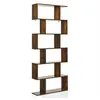 Image de Bibliothèque/étagère de rangement à 6 niveaux-80x23x191 cm de style industriel en forme de s pour salon chambre café