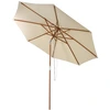 Image de CostwayParasol Inclinable Ø3m Toile Polyester Imperméable avec Cordon de Serrage 8 Baleines Ventilation pour Jardin Cour Café Beige