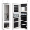Image de CostwayArmoire à Bijoux avec Ecran Tactile Lumineux LED Verrouillable Rangement pour Bijoux et Cosmétiques Blanc