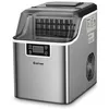Image de machine à glaçons giantex 18kg/24h avec emplacement de bonbonne ecran lcd minuterie pelle auto-nettoyage réservoir d'eau 3,2 L