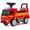 Image de CostwayPorteur pour Enfants 12-36 Mois Voiture de Pompiers avec Espace de Rangement-Sonore et Lumineux   Rouge