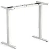 Image de bureau assis-debout giantex électrique à 2 moteurs, cadre de bureau avec largeur et hauteur réglables et commande à mémoire, blanc