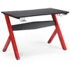 Image de bureau giantex gamer pour e-sport avec porte-gobelet,tapis de souris,support pour ecouteurs en fibre de carbone et cadre en acier